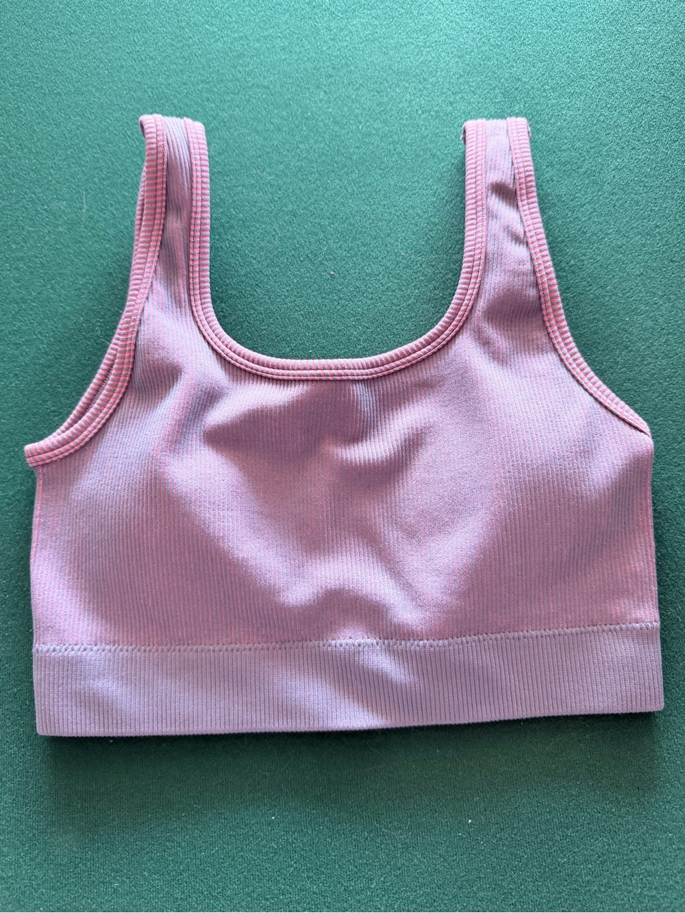 Fabletics Light Pink Ribbed Seamless Sports Bralette